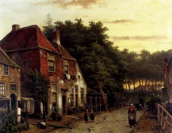 威廉 庫庫尅 Figures In A Dutch Street 威廉 庫庫尅 Figures In A Dutch Street